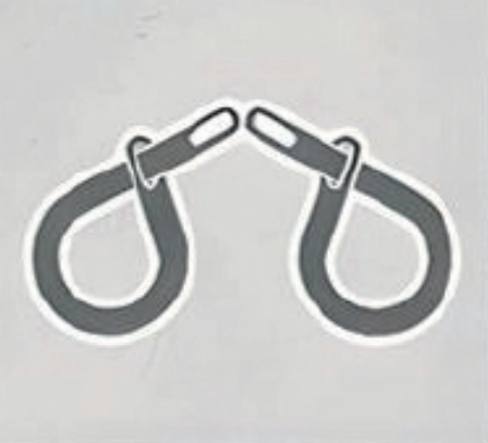 Two sling choked lift from 45 to 60 degrees