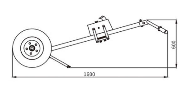 Eagle-Grip drum hand cart side dimensions