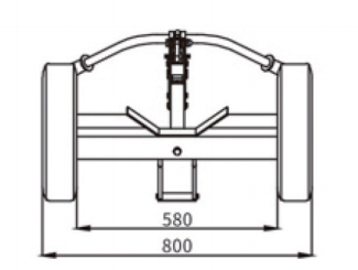 Eagle-Grip drum hand cart front dimensions