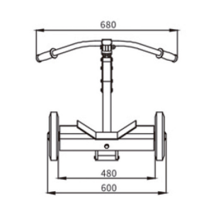 Eagle-Grip drum hand cart dimensional drawing