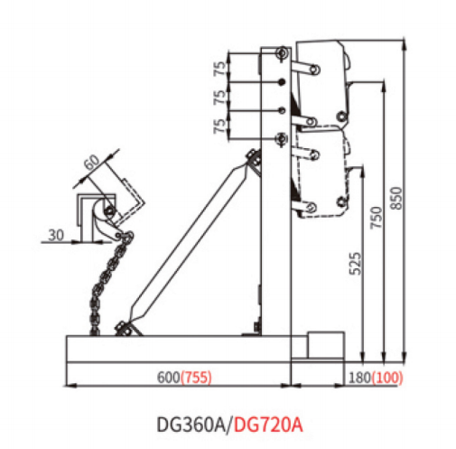 DG Series Forklift Drum Grab image 1