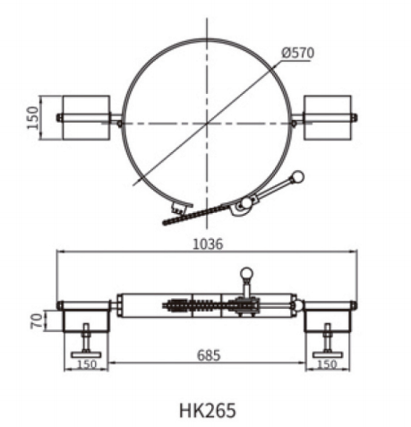 HK265 HK285A and HK285B forklift drum carrier