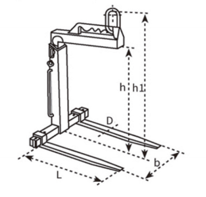 YLG Series adjustable crane fork
