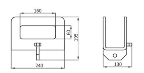 MK5 forklift lifting hook with 500 kilogram capacity