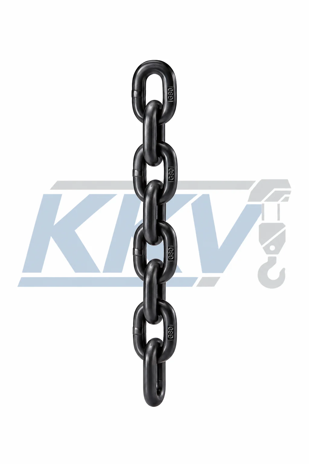 Blackened Grade 80 alloy steel lifting chain for chain sling and general lifting applications