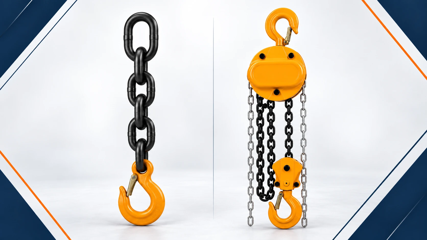 Grade 80 lifting chain compared with calibrated hoist load chain
