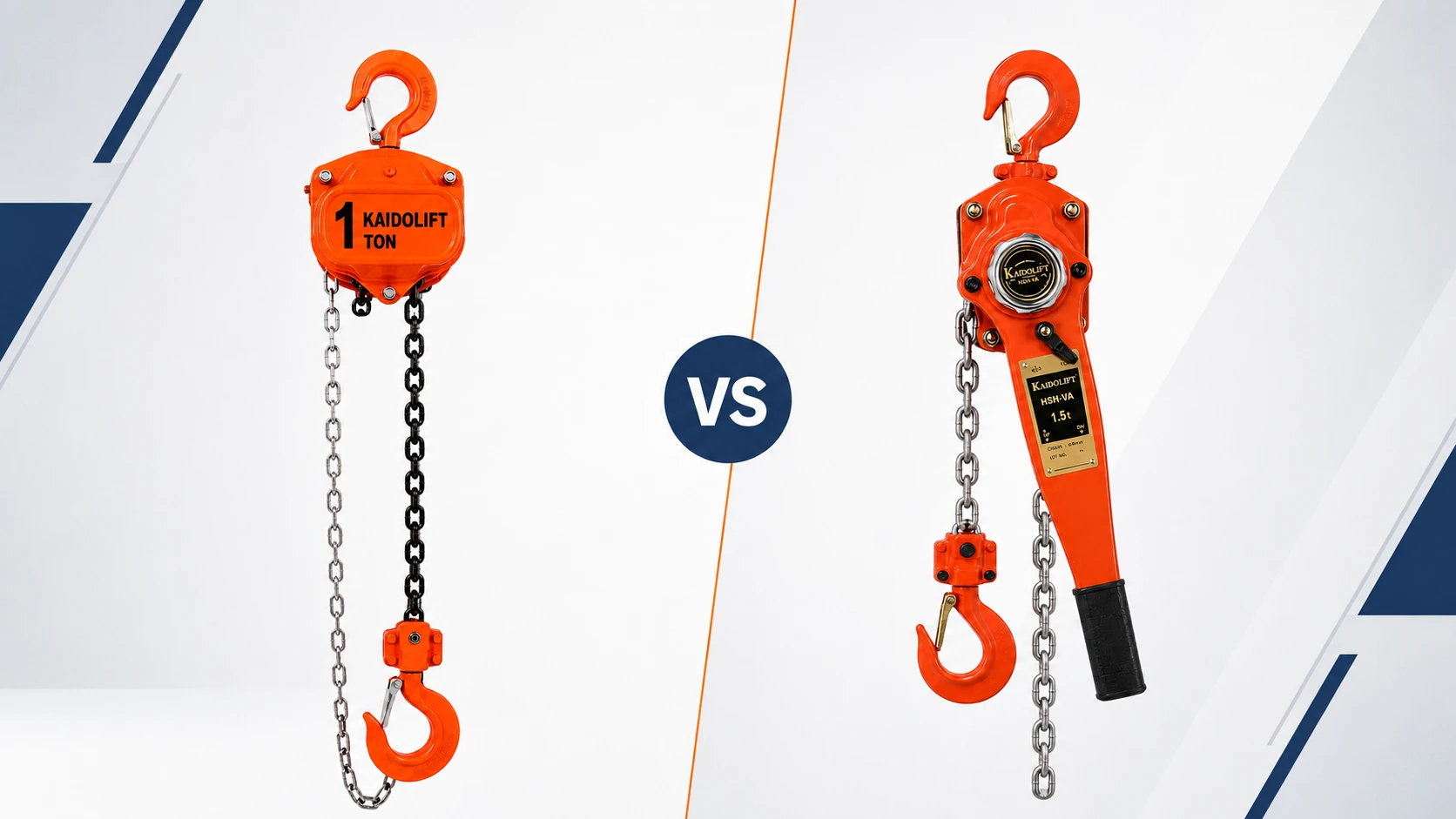 Manual chain hoist and lever hoist comparison
