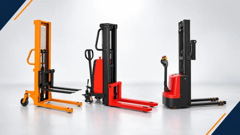 Manual, semi-electric and powered pallet stackers compared for warehouse selection